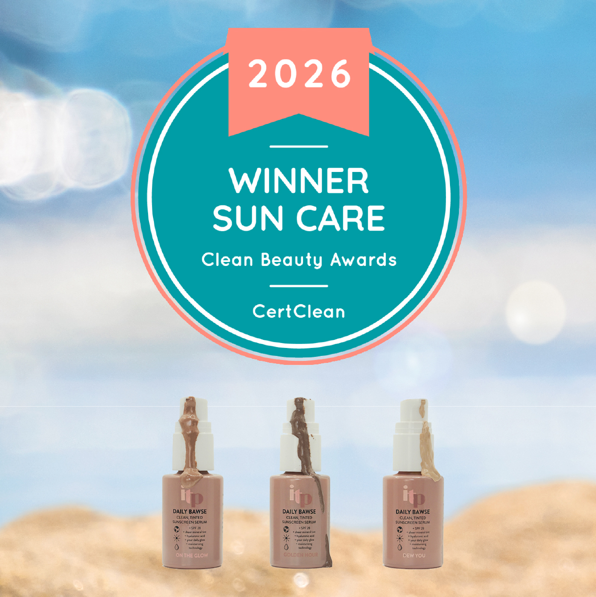 Winner  Sun Category - CertClean’s 2026 Clean Beau
