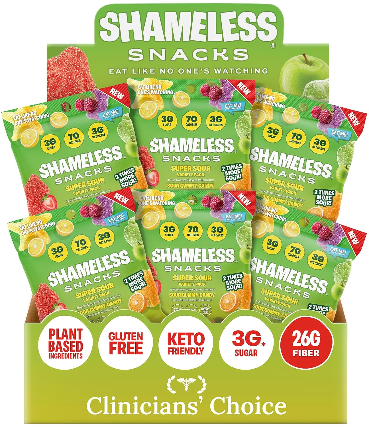 Shameless Snacks Super Sour Candy Variety Pack