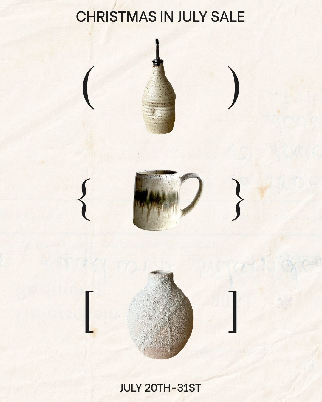 Gina DeSantis Ceramics Hosts Christmas in July Sale Event — July 20–31