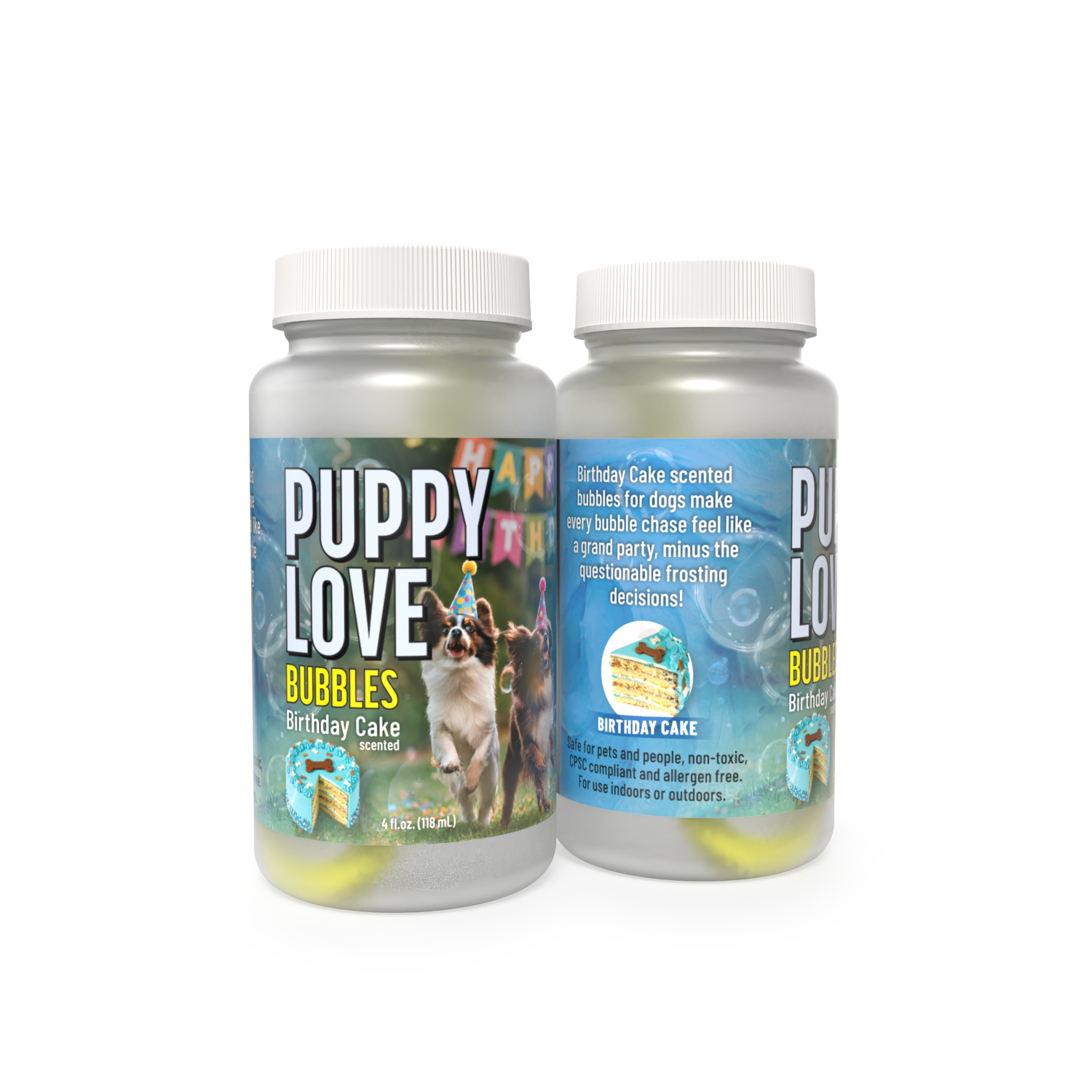 Puppy Love® Bubbles- 2 Pack (Birthday Cake)