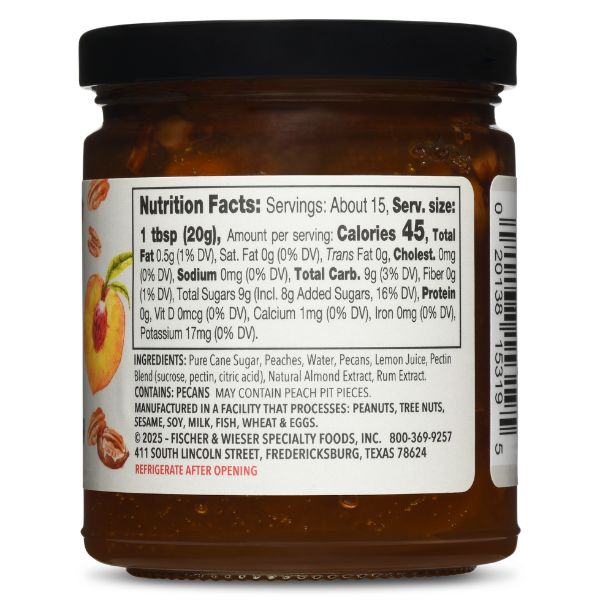 Amaretto Peach Pecan Preserves