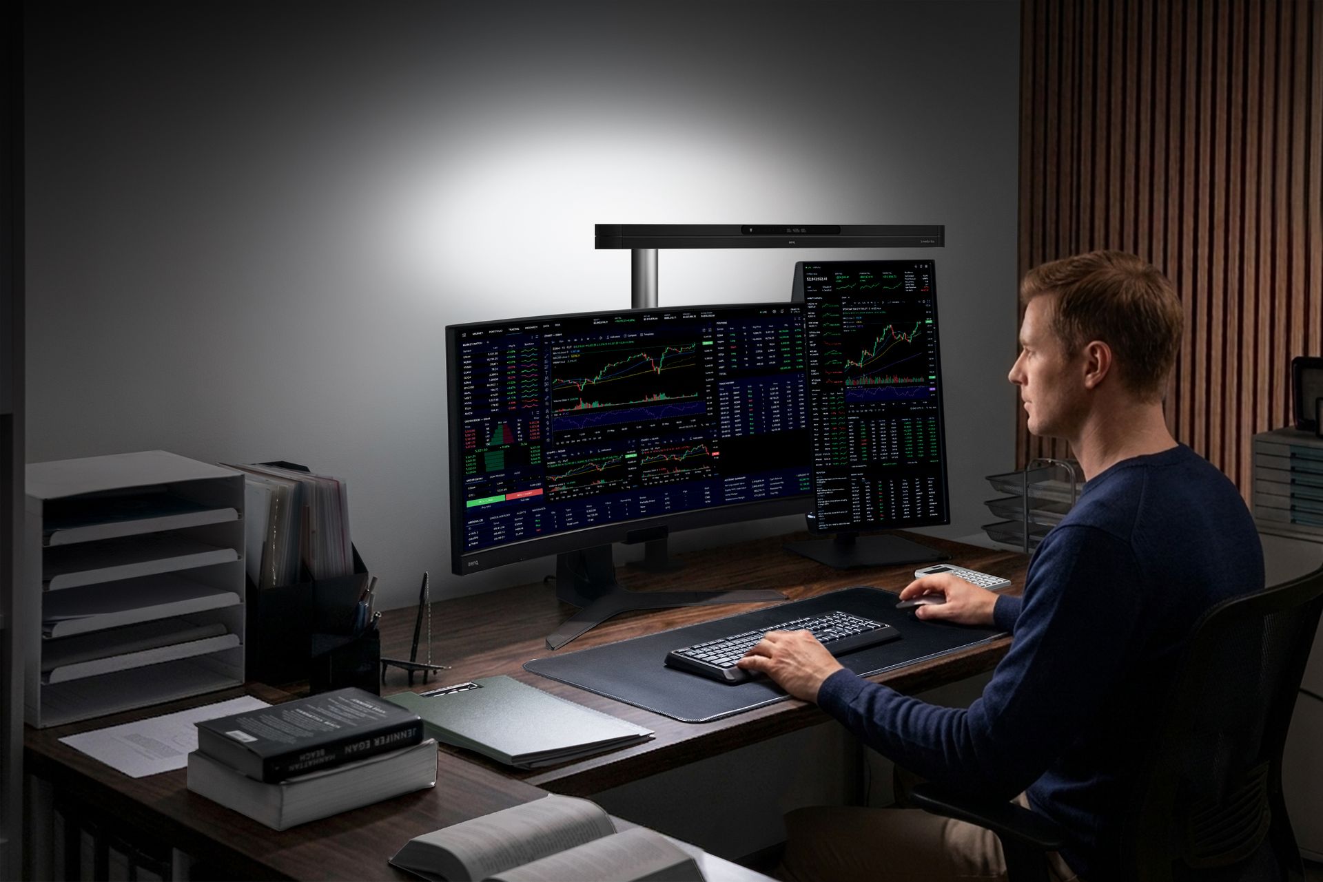 BenQ ScreenBar Max: Monitor Light Bar for Dual-Monitor Setups