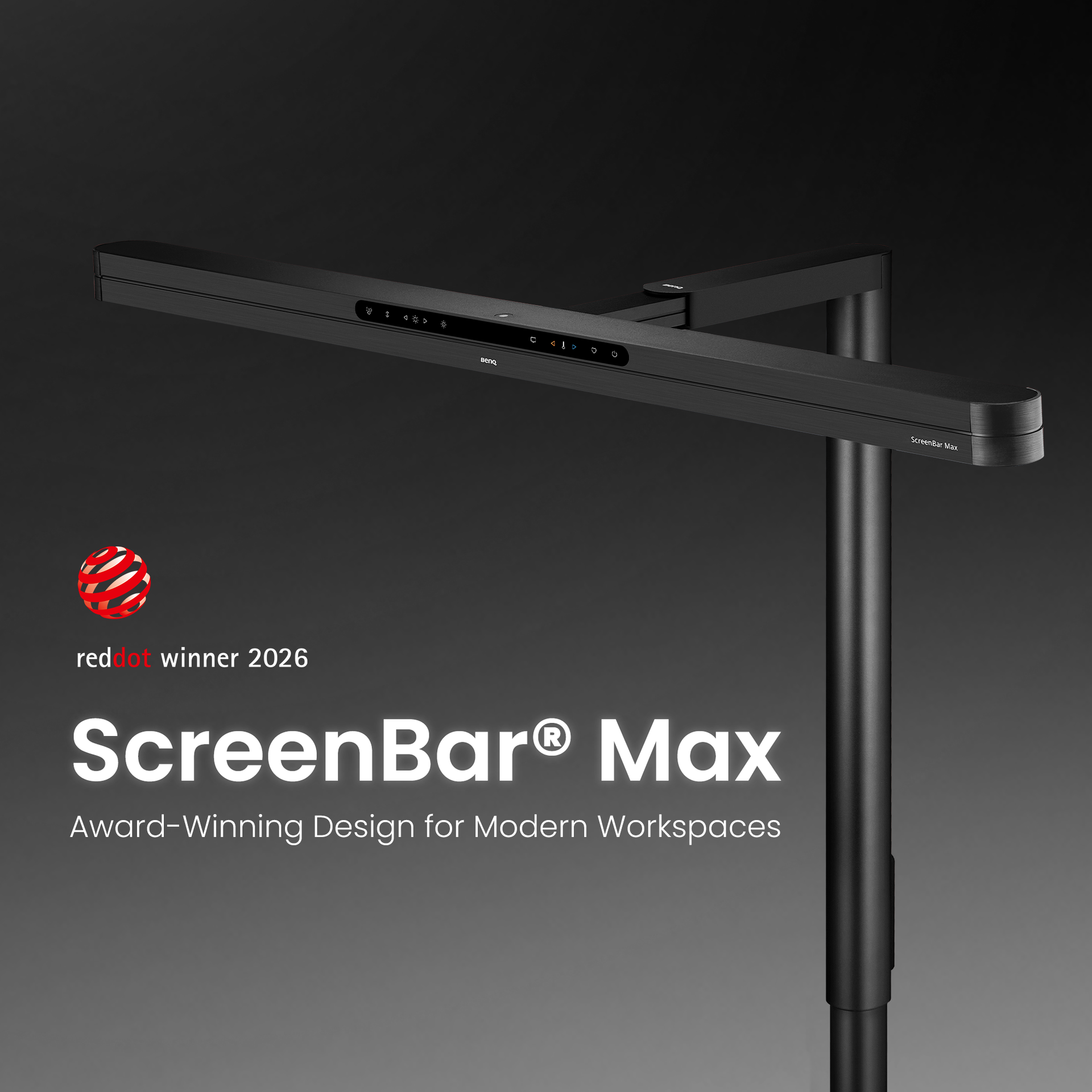 BenQ ScreenBar Max: Monitor Light Bar for Dual-Monitor Setups