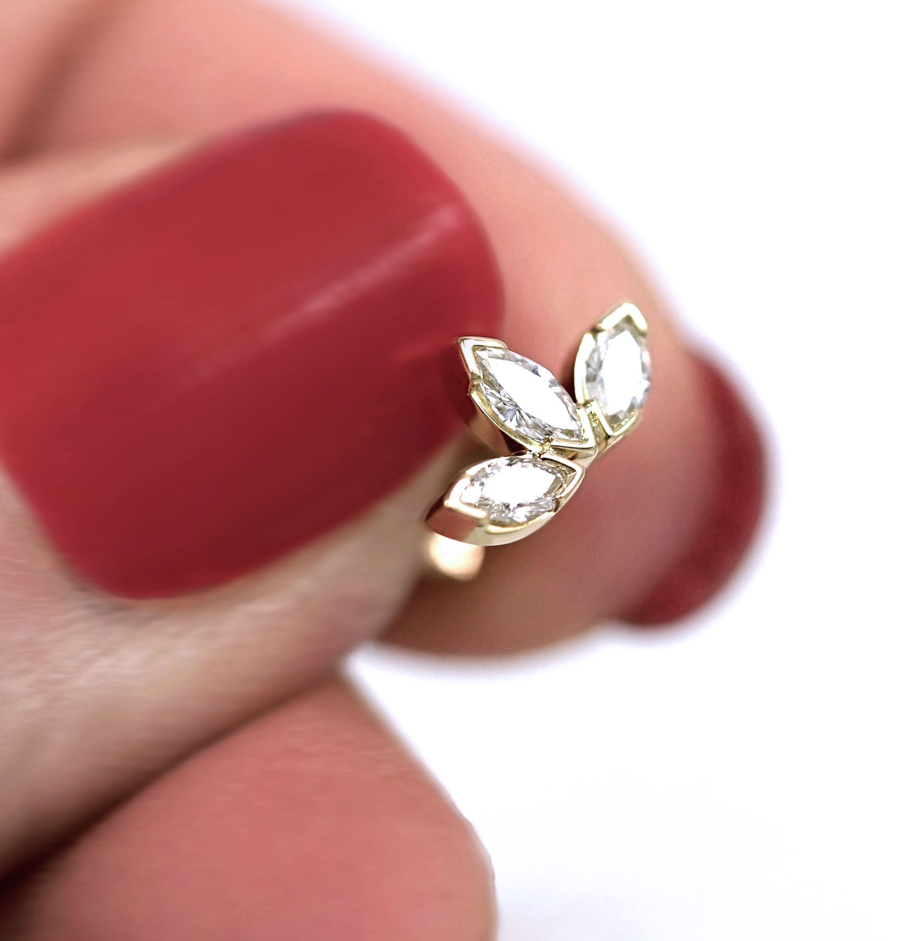 Diamond Lotus Piercing Stud 18K Gold