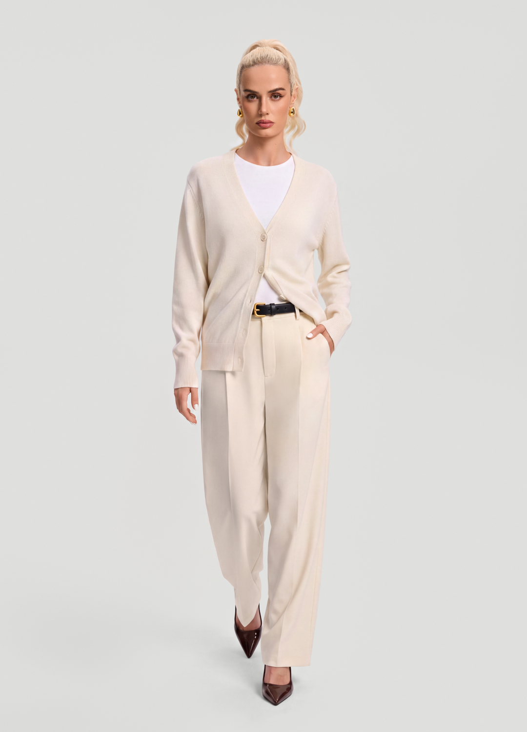 Classic Button Wool Cardigan