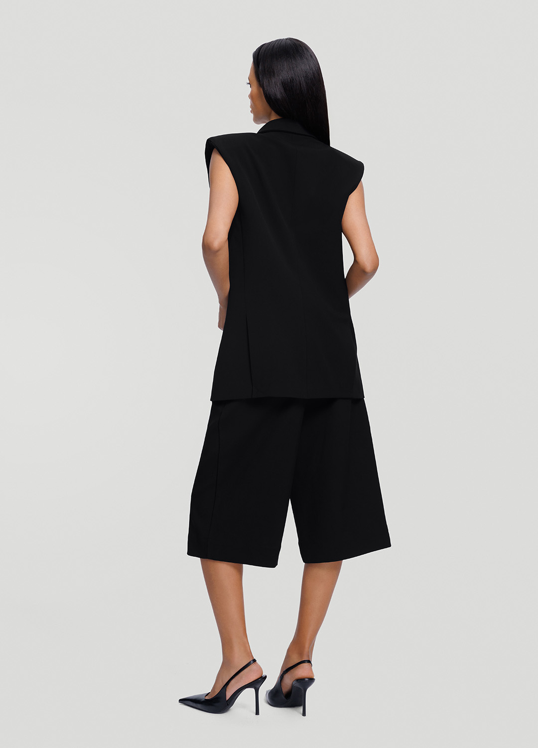 Double-Breasted Longline Vest