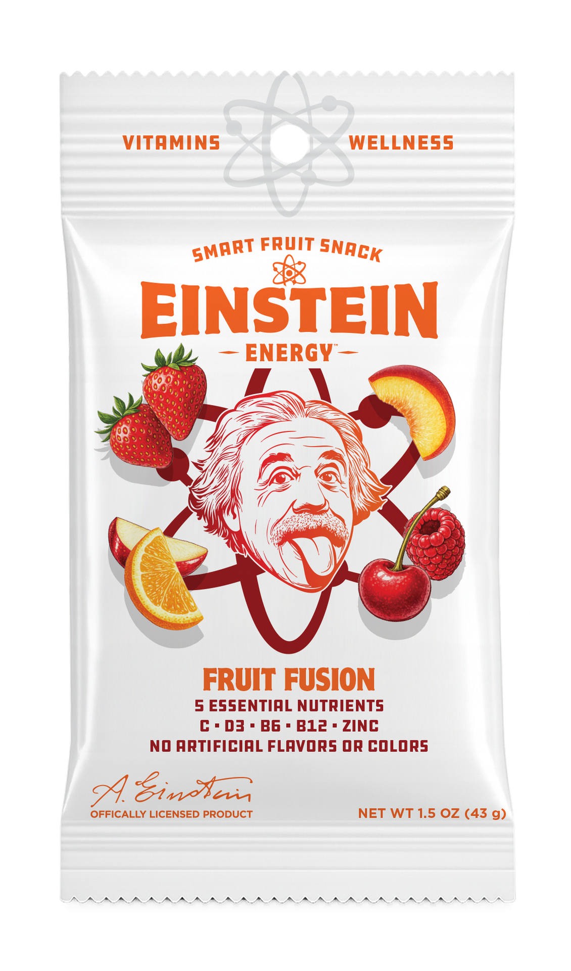 Einstein Energy Smart Fruit Snacks - Fruit Fusion - Vitamins + Wellness (12-Count)