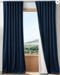TheHues Classic 4 Layers Velvet Heavyweight Soundproof Thermal 100% Blackout Custom Curtain