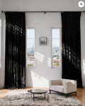 TheHues Moonlit 4 Layers Heavyweight Soundproof Thermal 100% Blackout Velvet Custom Curtain