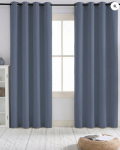 TheHues Sally 4 Layers 100% Blackout Soundproof Linen Blend Custom Curtain