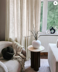 TheHues Jupiter Linen Look Soft Heavyweight Sheer Custom Curtain