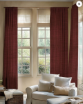TheHues Jupiter Linen Look Soft Heavyweight Sheer Custom Curtain