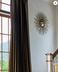 TheHues Liam Striped Linen Blend Custom Curtain