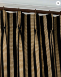 TheHues Liam Striped Linen Blend Custom Curtain