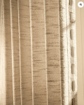 TheHues Juliette Wool Blend Textured Custom Curtain with Trim