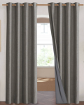 NICETOWN Nova 100% Blackout Linen Custom Curtains - Single Panel