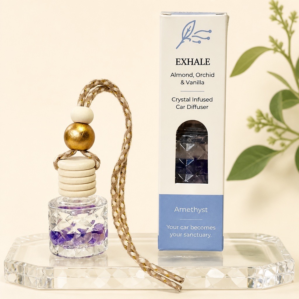 Crystal Infused Car Diffuser (Refillable)