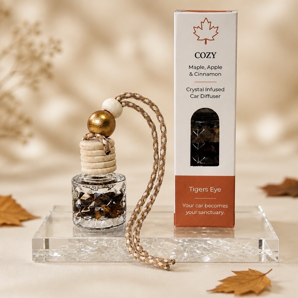 Crystal Infused Car Diffuser (Refillable)